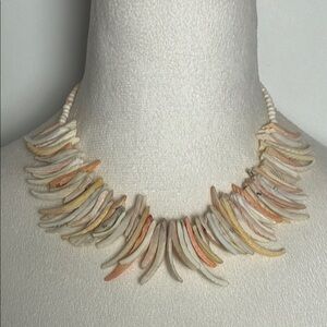 Stunning Multicolor Natural Shell Statement Necklace